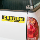 WAARSCHUWING Student bestuurder bumpersticker hoog (Op Truck)