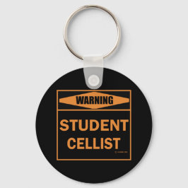 Waarschuwing! Student Cellist. Sleutelhanger