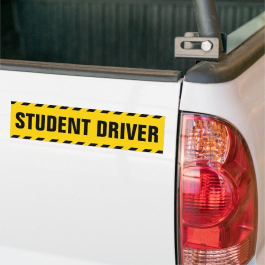Waarschuwing Student Driver Bumpersticker (Op Truck)