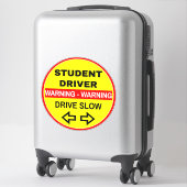 Waarschuwing Student Driver (Drive Slow) Gele Scho Sticker (Koffer)