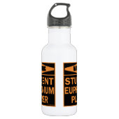 Waarschuwing! Student Euphonium Player. Waterfles (Voorkant)