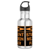 Waarschuwing! Student Melodeon Player. Waterfles (Voorkant)