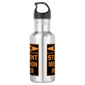 Waarschuwing! Student Melodeon Player. Waterfles (Achterkant)