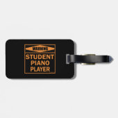Waarschuwing! Student Piano Player. Bagagelabel (Achterkant horizontaal)