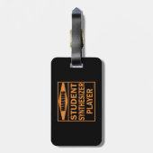 Waarschuwing! Student Synthesizer Player! Bagagelabel (Achterkant verticaal)