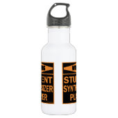 Waarschuwing! Student Synthesizer Player! Waterfles (Voorkant)