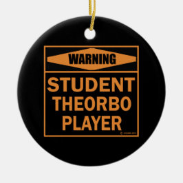 Waarschuwing! Student Theorbo Player. Keramisch Ornament