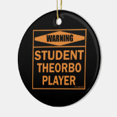 Waarschuwing! Student Theorbo Player. Keramisch Ornament (Links)