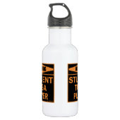 Waarschuwing! Student Tube Player. Waterfles (Achterkant)