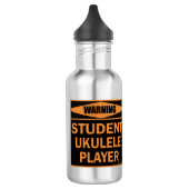 Waarschuwing! Student Ukulele Player. Waterfles (Links)