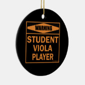 Waarschuwing! Student Viola Player. Keramisch Ornament (Rechts)