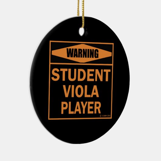 Waarschuwing! Student Viola Player. Keramisch Ornament (Rechts)