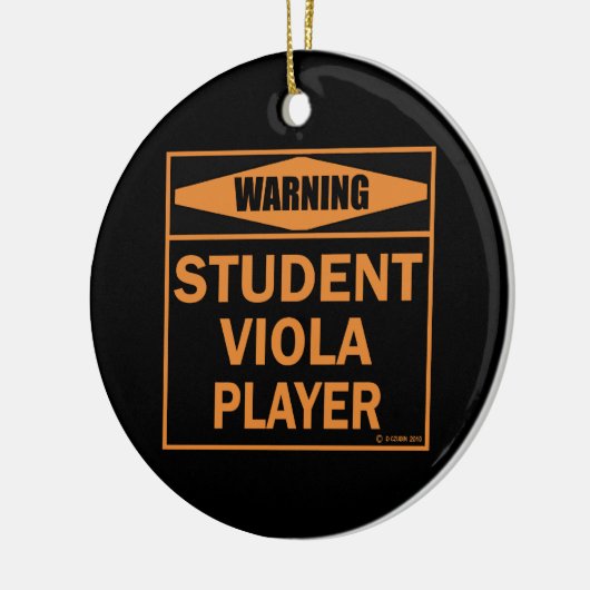 Waarschuwing! Student Viola Player. Keramisch Ornament (Links)