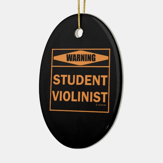 Waarschuwing! Student Violinist! Keramisch Ornament (Links)