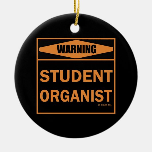 Waarschuwing! Studentenorganisme! Keramisch Ornament (Voorkant)
