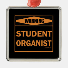 Waarschuwing! Studentenorganisme! Metalen Ornament