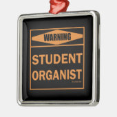 Waarschuwing! Studentenorganisme! Metalen Ornament (Links)