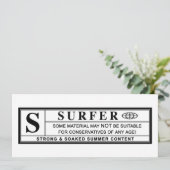 waarschuwing surfer kaart (Staand voorkant)