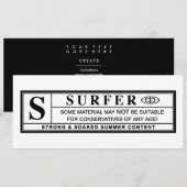 waarschuwing surfer kaart (Voorkant / Achterkant)