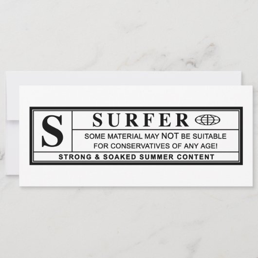 waarschuwing surfer kaart (Voorkant)