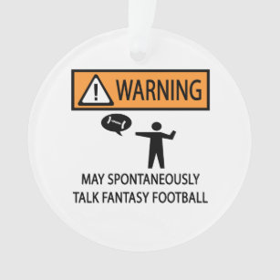 Waarschuwing Talk Fantasy Football Ornament