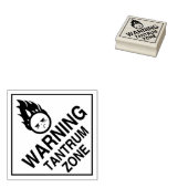 Waarschuwing - Tantrum Zone Rubberstempel (Gestempeld)