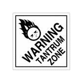 Waarschuwing - Tantrum Zone Rubberstempel (Afrduk)