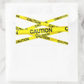 Waarschuwing Tape Rechthoekige Stickers (Tas)