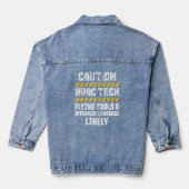 Waarschuwing Tech Tech Flying Tools Language Waars Denim Jacket (Achterkant)