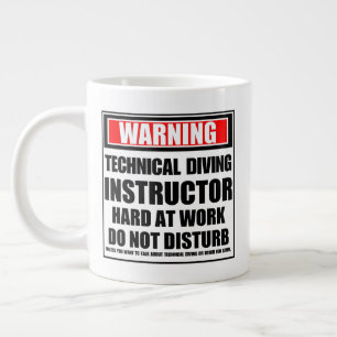 Waarschuwing Technische duikinstructeur, hard op h Grote Koffiekop