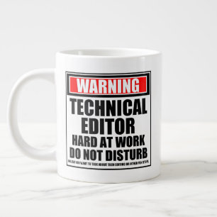Waarschuwing Technische editor op het werk Grote Koffiekop