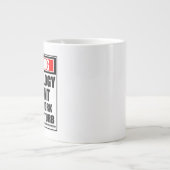 Waarschuwing Technology Student hard op het werk Grote Koffiekop (Voorkant)