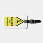 Waarschuwing Teken op hoge temperatuur Bagagelabel (Voorkant horizontaal)