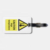 Waarschuwing Teken op hoge temperatuur Bagagelabel (Achterkant horizontaal)