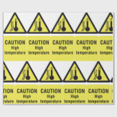 Waarschuwing Teken op hoge temperatuur Cadeaupapier (Vlak)