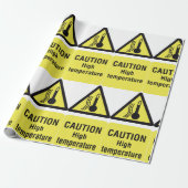 Waarschuwing Teken op hoge temperatuur Cadeaupapier (Uitgerold)