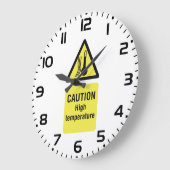 Waarschuwing Teken op hoge temperatuur Grote Klok (Hoek)