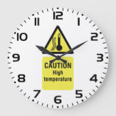 Waarschuwing Teken op hoge temperatuur Grote Klok (Voorkant)