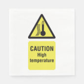 Waarschuwing Teken op hoge temperatuur Servet (Voorkant)