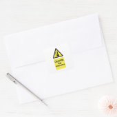 Waarschuwing Teken op hoge temperatuur Vierkante Sticker