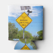 Waarschuwing Teken voor laagvliegende gebruikers Blikjeskoeler (Achterkant)