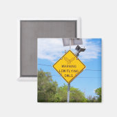 Waarschuwing Teken voor laagvliegende gebruikers Magneet (Voorkant / Achterkant)