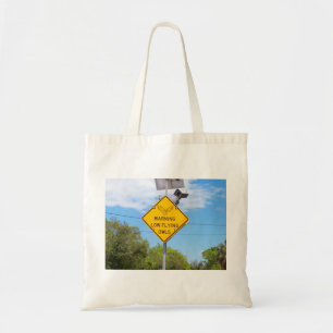Waarschuwing Teken voor laagvliegende gebruikers Tote Bag