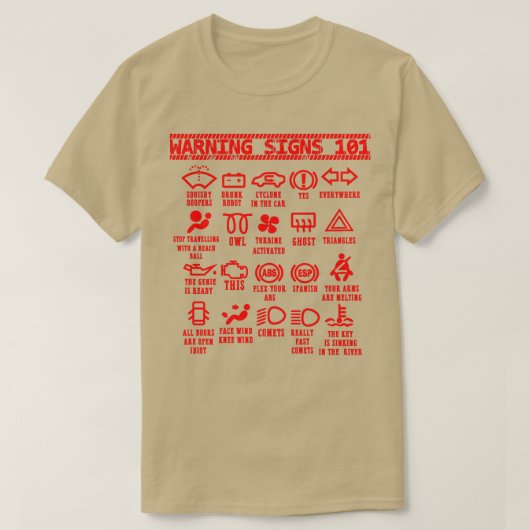 Waarschuwing Tekenen 101 grappig automonteur voor  T-shirt (Design voorkant)