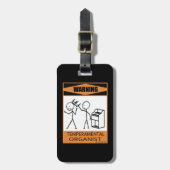 Waarschuwing! Temperamentaal organisme Bagagelabel (Voorkant verticaal)
