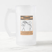 Waarschuwing Temperamental Accordion Player Matglas Bierpul (Links)