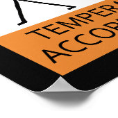 Waarschuwing Temperamental Accordion Player Poster (Hoek)