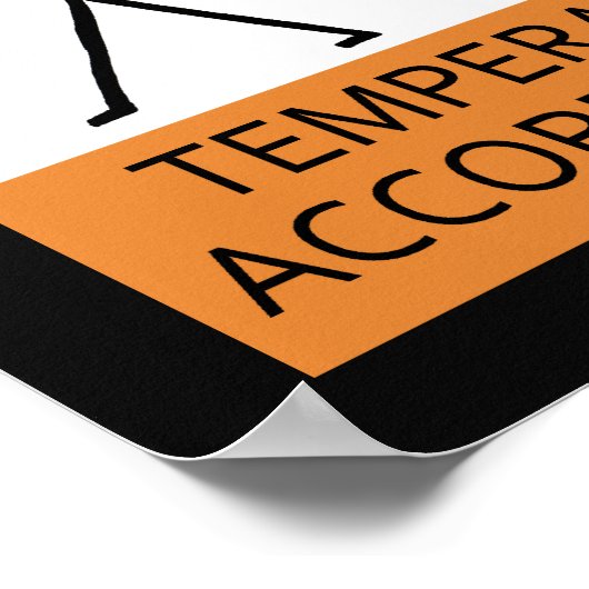 Waarschuwing Temperamental Accordion Player Poster (Hoek)