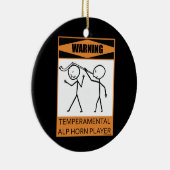 Waarschuwing! Temperamental Alphorn Player Keramisch Ornament (Rechts)