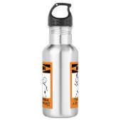 Waarschuwing! Temperamental Alto Clarinet Player! Waterfles (Voorkant)